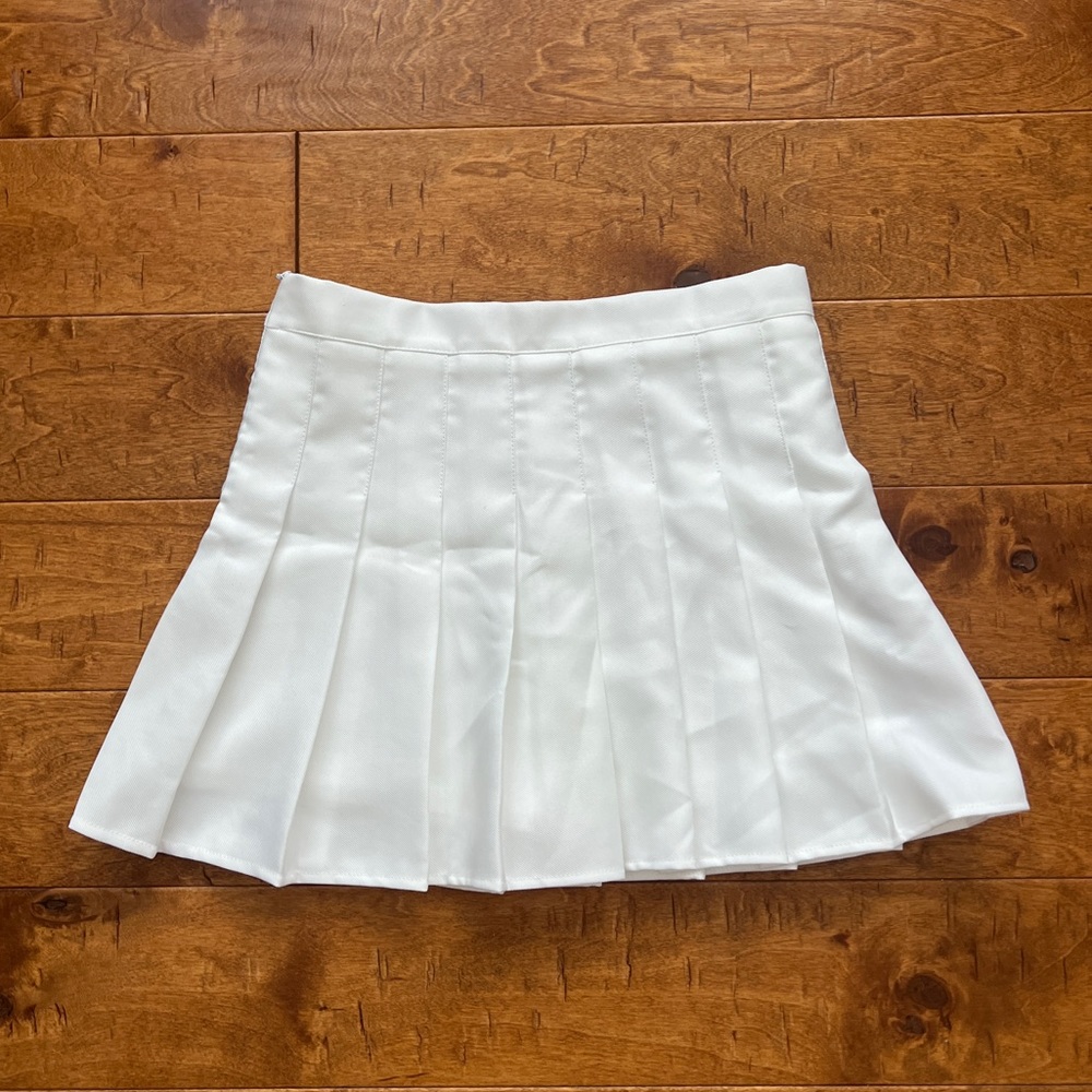 White Pleated Tennis Skirt